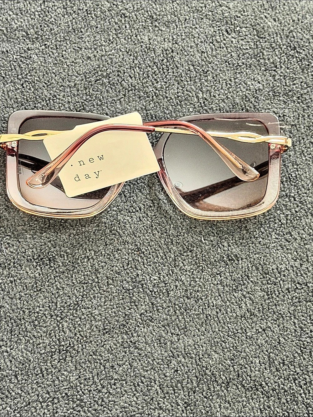 New Day Sunglasses Brown & Pink NWT